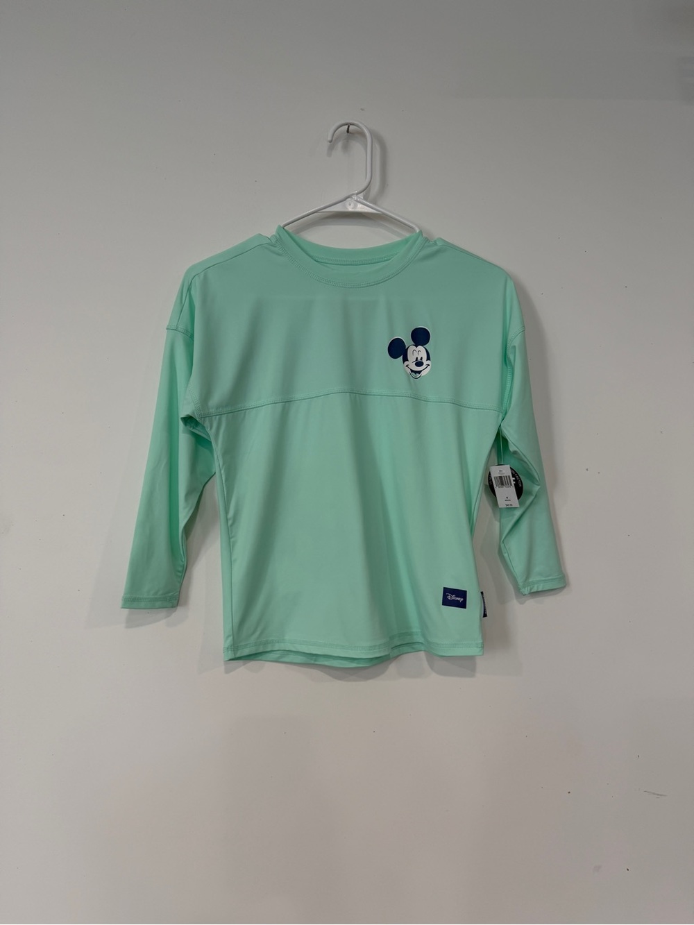 Disney Mint Green Mickey Mouse Long-Sleeve Rash Guard